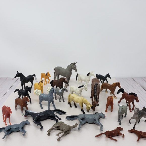 Toys Plastic Toy Horses Ponies Play Lot Pvc Poshmark